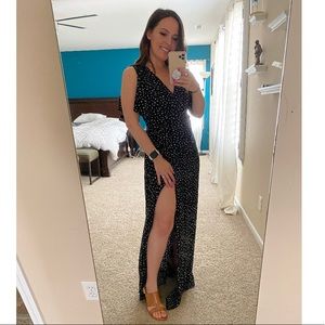 Maxi Polka Dot Tie Dress